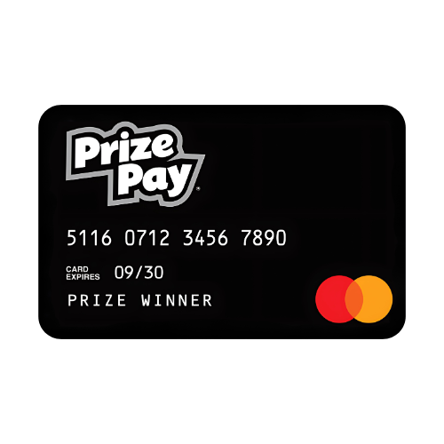 Prize Pay gift card. No driver’s license, SSN, or KYC to receive the card.